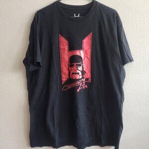 Hulk Hogan Shirt Mens XL Black Red Authentic Life Graphic Tee Wrestling 2000s